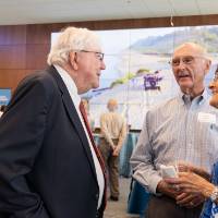 President Emeritus Arend Lubbers at the Arend and Nancy Lubbers Student Services Center Dedication